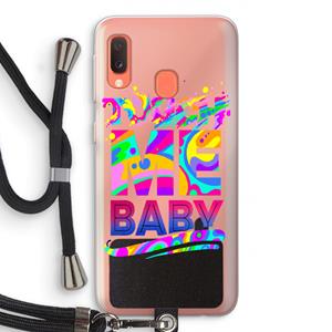 CaseCompany Touch Me: Samsung Galaxy A20e Transparant Hoesje met koord