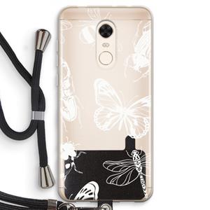 CaseCompany Tiny Bugs: Xiaomi Redmi 5 Transparant Hoesje met koord