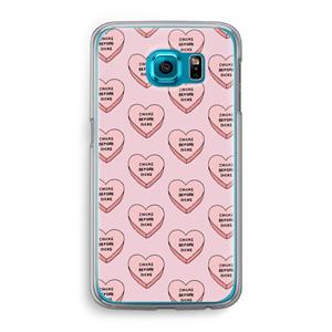 CaseCompany Chicks before dicks: Samsung Galaxy S6 Transparant Hoesje