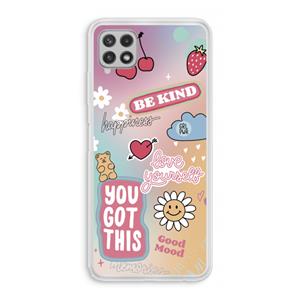 CaseCompany Positivity: Samsung Galaxy A22 4G Transparant Hoesje