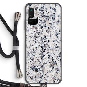 CaseCompany Gespikkelde marmer: Xiaomi Redmi Note 10 5G Transparant Hoesje met koord