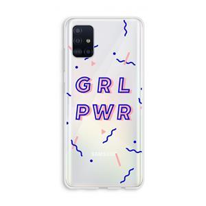CaseCompany GRL PWR: Galaxy A51 4G Transparant Hoesje