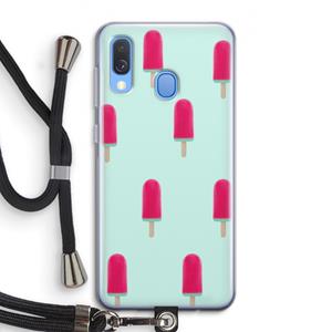 CaseCompany Waterijsje: Samsung Galaxy A40 Transparant Hoesje met koord