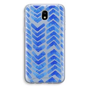 CaseCompany Blauwe pijlen: Samsung Galaxy J5 (2017) Transparant Hoesje