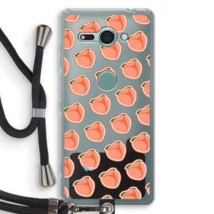 CaseCompany Just peachy: Sony Xperia XZ2 Compact Transparant Hoesje met koord