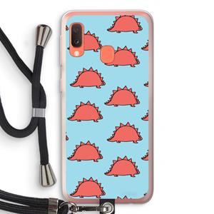 CaseCompany Dinosawrr: Samsung Galaxy A20e Transparant Hoesje met koord
