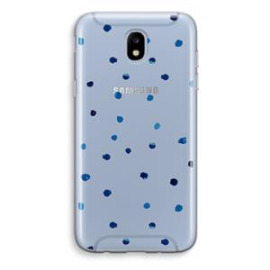 CaseCompany Blauwe stippen: Samsung Galaxy J5 (2017) Transparant Hoesje