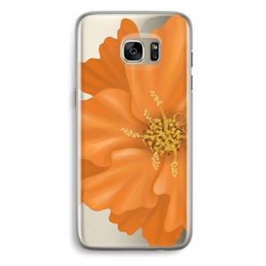 CaseCompany Orange Ellila flower: Samsung Galaxy S7 Edge Transparant Hoesje