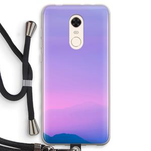 CaseCompany Sunset pastel: Xiaomi Redmi 5 Transparant Hoesje met koord