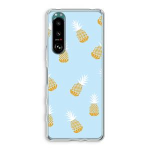 CaseCompany Ananasjes: Sony Xperia 5 III Transparant Hoesje