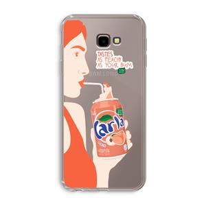 CaseCompany Peach please!: Samsung Galaxy J4 Plus Transparant Hoesje