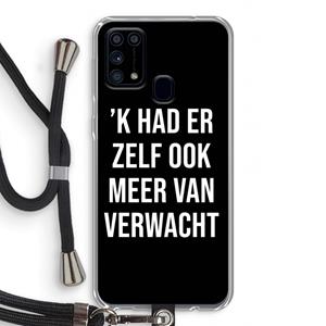 CaseCompany Meer verwacht - Zwart: Samsung Galaxy M31 Transparant Hoesje met koord