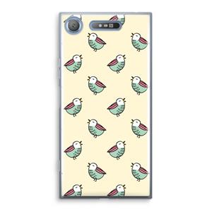 CaseCompany Vogeltjes: Sony Xperia XZ1 Transparant Hoesje