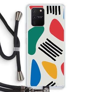CaseCompany Illustratieve pop 1: Samsung Galaxy S10 Lite Transparant Hoesje met koord
