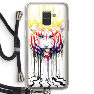 CaseCompany Fading: Samsung Galaxy A8 (2018) Transparant Hoesje met koord