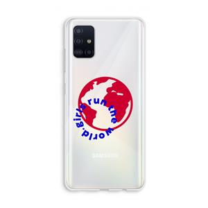 CaseCompany Run The World: Galaxy A51 4G Transparant Hoesje