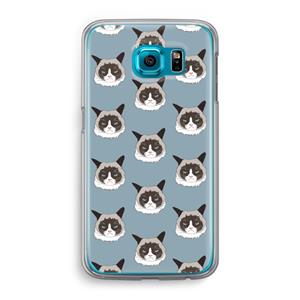 CaseCompany It's a Purrr Case: Samsung Galaxy S6 Transparant Hoesje