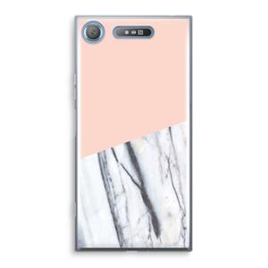 CaseCompany A touch of peach: Sony Xperia XZ1 Transparant Hoesje