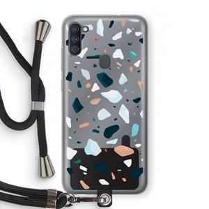 CaseCompany Terrazzo N°13: Samsung Galaxy A11 Transparant Hoesje met koord