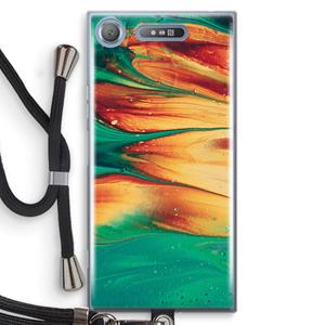 CaseCompany Green Inferno: Sony Xperia XZ1 Transparant Hoesje met koord
