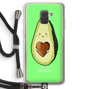 CaseCompany Avocuddle: Samsung Galaxy A8 (2018) Transparant Hoesje met koord