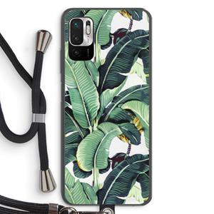 CaseCompany Bananenbladeren: Xiaomi Redmi Note 10 5G Transparant Hoesje met koord