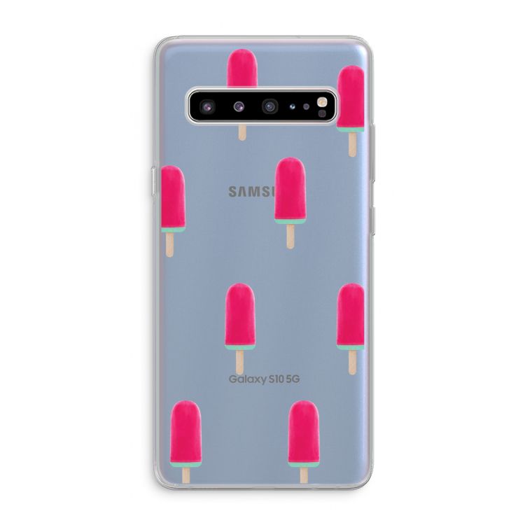 CaseCompany Waterijsje: Samsung Galaxy S10 5G Transparant Hoesje