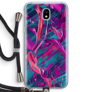 CaseCompany Pink Clouds: Samsung Galaxy J5 (2017) Transparant Hoesje met koord
