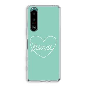CaseCompany Friends heart pastel: Sony Xperia 5 III Transparant Hoesje