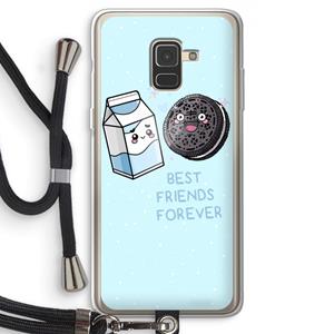 CaseCompany Best Friend Forever: Samsung Galaxy A8 (2018) Transparant Hoesje met koord