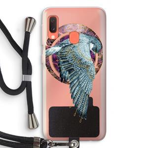 CaseCompany Golden Falcon: Samsung Galaxy A20e Transparant Hoesje met koord