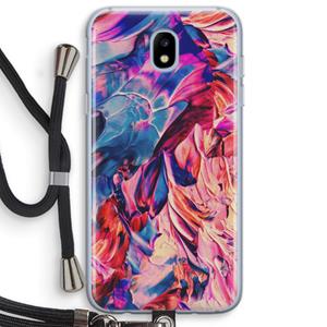 CaseCompany Pink Orchard: Samsung Galaxy J5 (2017) Transparant Hoesje met koord