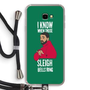 CaseCompany Sleigh Bells Ring: Samsung Galaxy J4 Plus Transparant Hoesje met koord