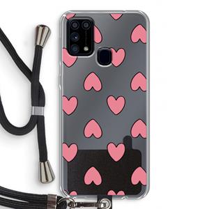 CaseCompany Ondersteboven verliefd: Samsung Galaxy M31 Transparant Hoesje met koord
