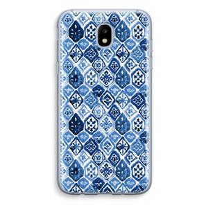 CaseCompany Blauw motief: Samsung Galaxy J5 (2017) Transparant Hoesje