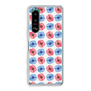 CaseCompany Klaproosjes: Sony Xperia 5 III Transparant Hoesje