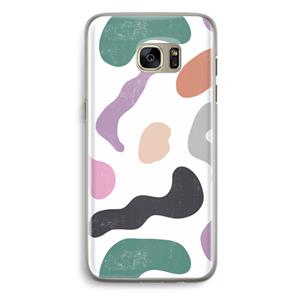 CaseCompany Memphis Shapes: Samsung Galaxy S7 Edge Transparant Hoesje