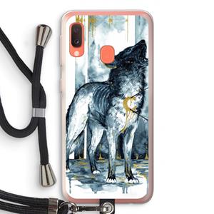 CaseCompany Bleeding Soul: Samsung Galaxy A20e Transparant Hoesje met koord