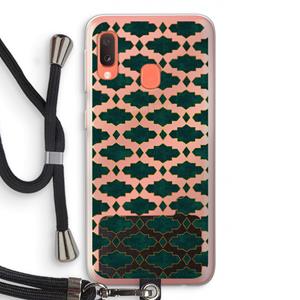 CaseCompany Moroccan tiles: Samsung Galaxy A20e Transparant Hoesje met koord