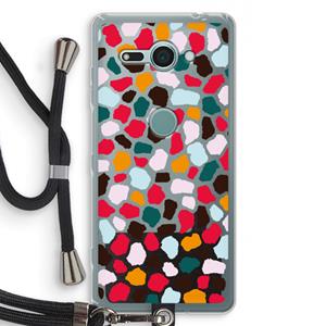 CaseCompany Colored Giraffe: Sony Xperia XZ2 Compact Transparant Hoesje met koord