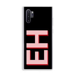 CaseCompany Monogram: Samsung Galaxy Note 10 Plus Transparant Hoesje