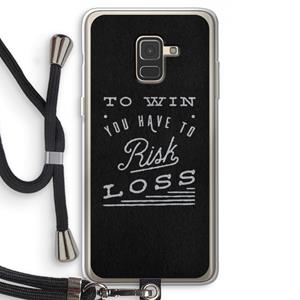 CaseCompany Risk loss: Samsung Galaxy A8 (2018) Transparant Hoesje met koord