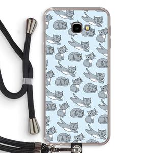 CaseCompany Poezen: Samsung Galaxy J4 Plus Transparant Hoesje met koord