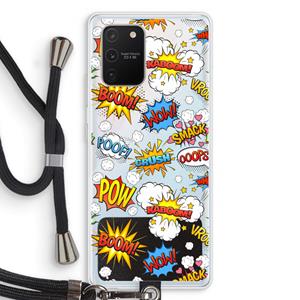 CaseCompany Pow Smack: Samsung Galaxy S10 Lite Transparant Hoesje met koord