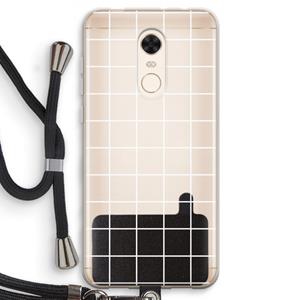 CaseCompany Rooster 2: Xiaomi Redmi 5 Transparant Hoesje met koord