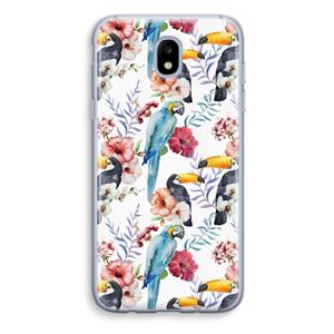 CaseCompany Bloemen tukan: Samsung Galaxy J5 (2017) Transparant Hoesje