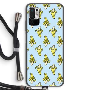 CaseCompany Bananas: Xiaomi Redmi Note 10 5G Transparant Hoesje met koord
