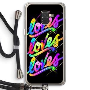 CaseCompany Loves: Samsung Galaxy A8 (2018) Transparant Hoesje met koord