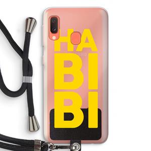 CaseCompany Habibi Majorelle : Samsung Galaxy A20e Transparant Hoesje met koord