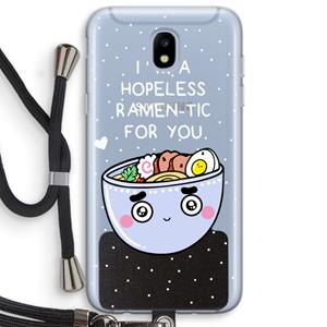 CaseCompany I'm A Hopeless Ramen-Tic For You: Samsung Galaxy J5 (2017) Transparant Hoesje met koord